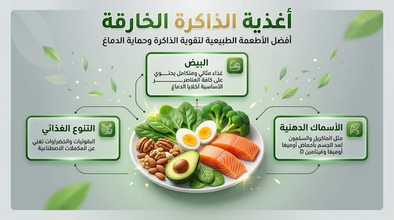 أغذية الذاكرة الخارقة: 6 أطعمة مذهلة يوصي بها الأطباء لتعزيز التركيز وحماية الدماغ من النسيان! - تفاصيل إضافية